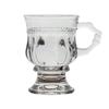 Nordischer Retro Glasbecher auf hohem Fuß - Schwarz, Milchtee, Kaffee & Wein Teegeschirr-Set