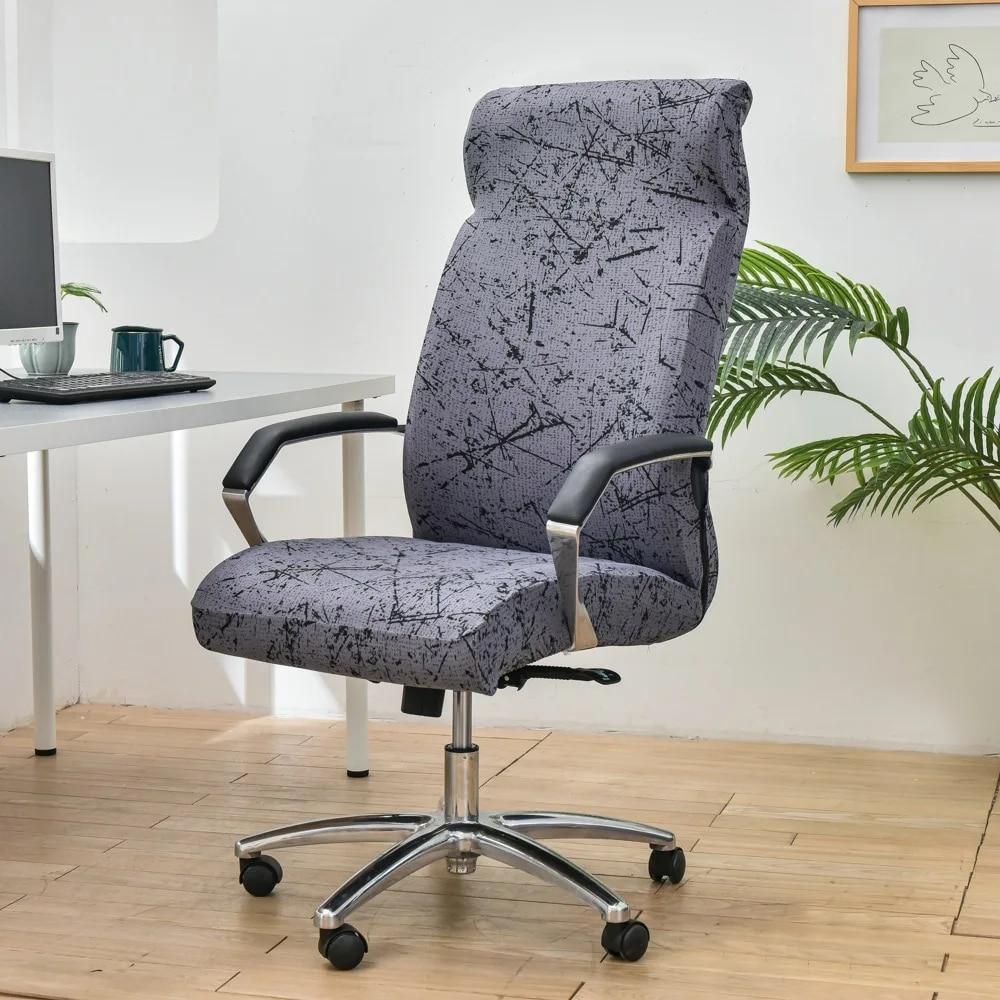 Elastic Computer Office Chair Cover Floral Printed Anti-dirty Rotating Stretch Gaming Desk Seat Chair Slipcover for Armchair