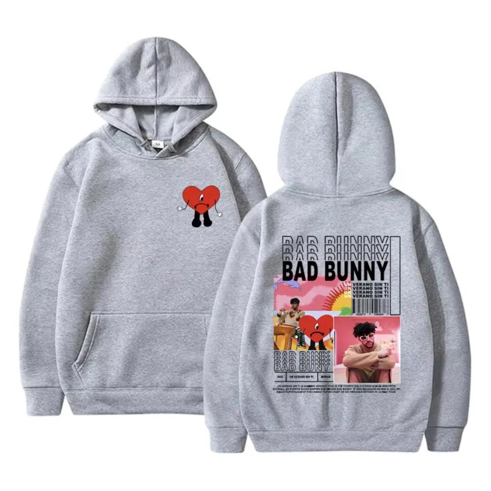 Rapper Bad Bunny Un Verano Sin Ti Music Album Hoodies Men Woman Vintage Hoodie Hooded Sweatshirt Hip Hop Rap Male Streetwear Y2k