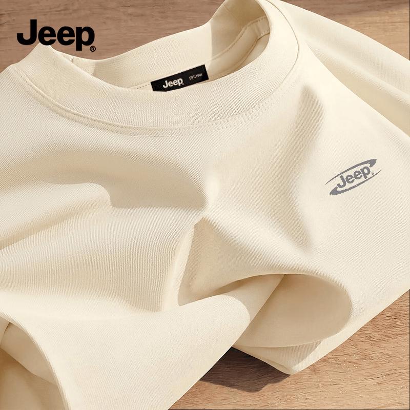 Jeep Herren Baumwoll-Kurzarm-T-Shirt, Schwer
