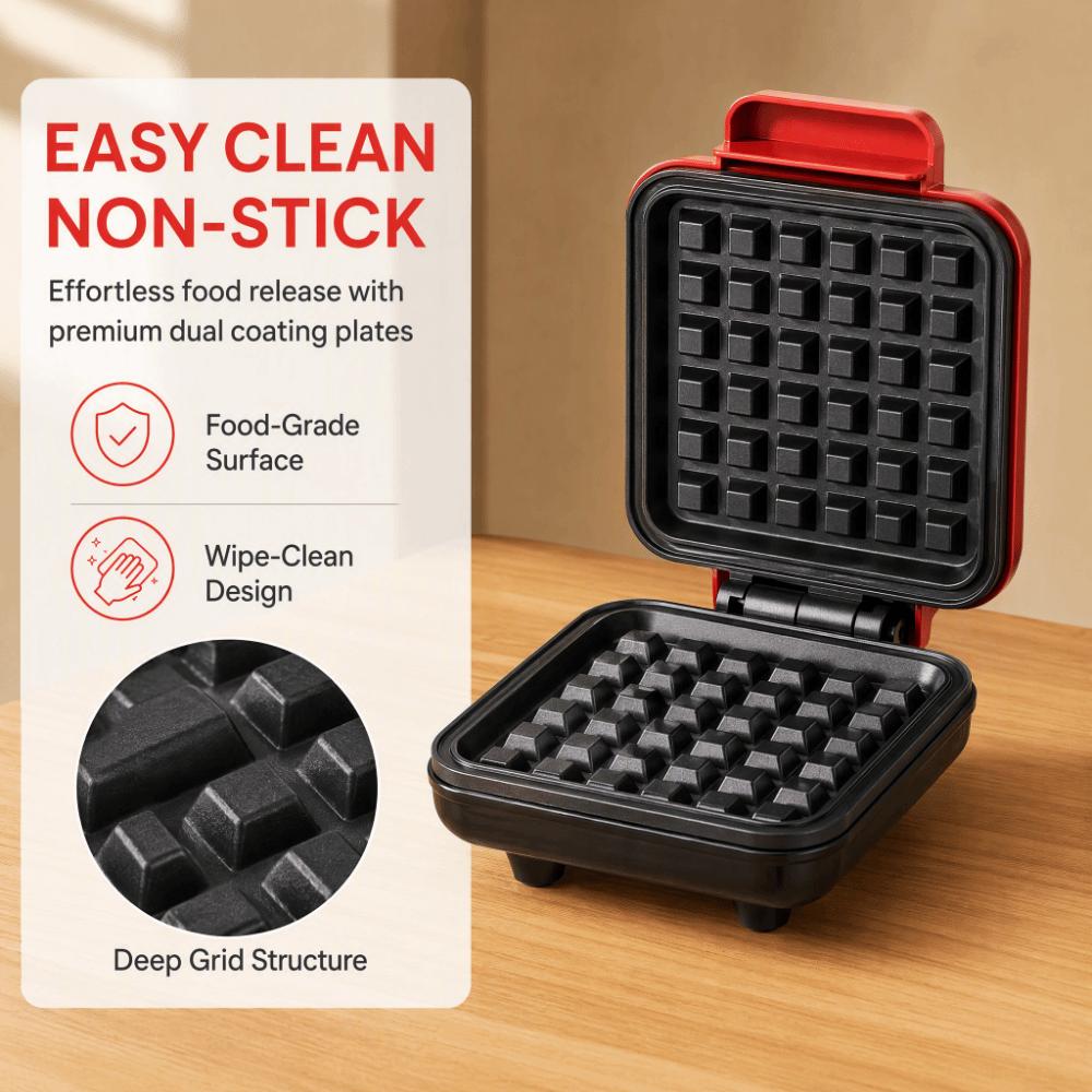 Comoda Piastra per Waffle e Ciambelle Tostapane per Ciambelle Antiaderente Griglia per Sandwich Macchina per la Colazione Colazione