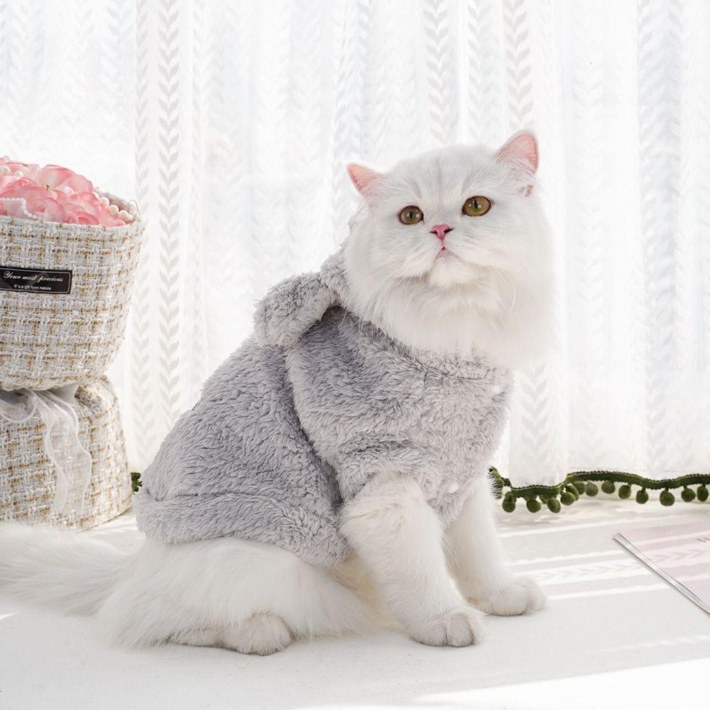 Autumn Winter Pet Puppy Cat Clothes Plush Jacket Fashion Coat