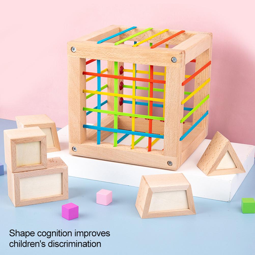 Baby Sorter Toy Colorful Cube Multiple Sensory Shape Learning Toys Fine Motor Skills for Girls Boys