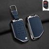 Zinc Alloy Leather Car Key Case Cover for Jeep Wrangler JL JLU Rubicon Gladiator JT Sahara JLU 2018 2019 2020 2021 2022 2023
