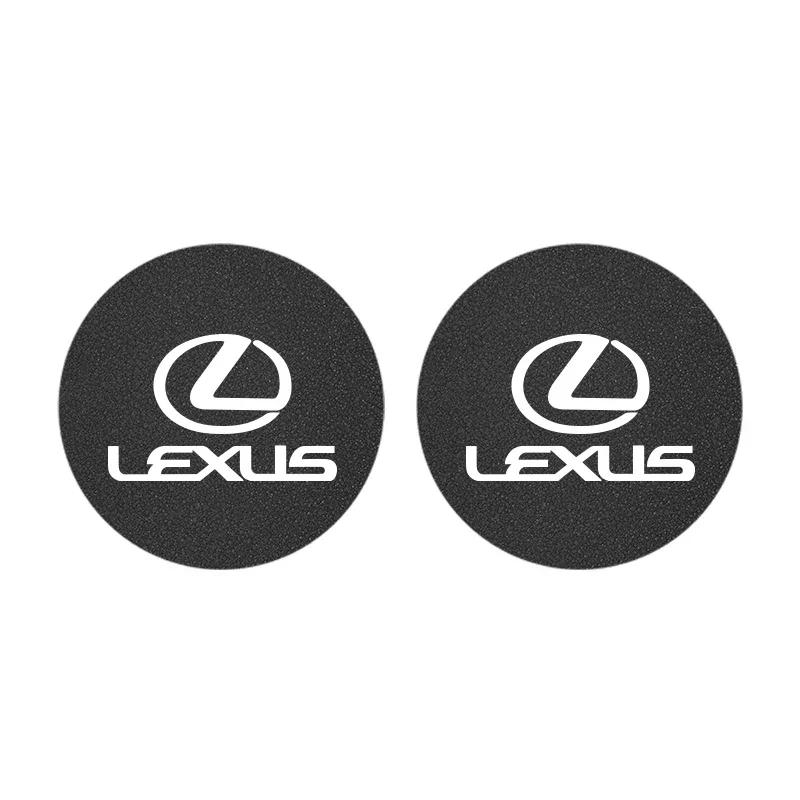 

Lexus Car Coasters Leather Cup Holder Anti Slip Pads For RX330 IS250 Ct200h ES300h RX350 IS300h GS300 Car Interiors Accessory