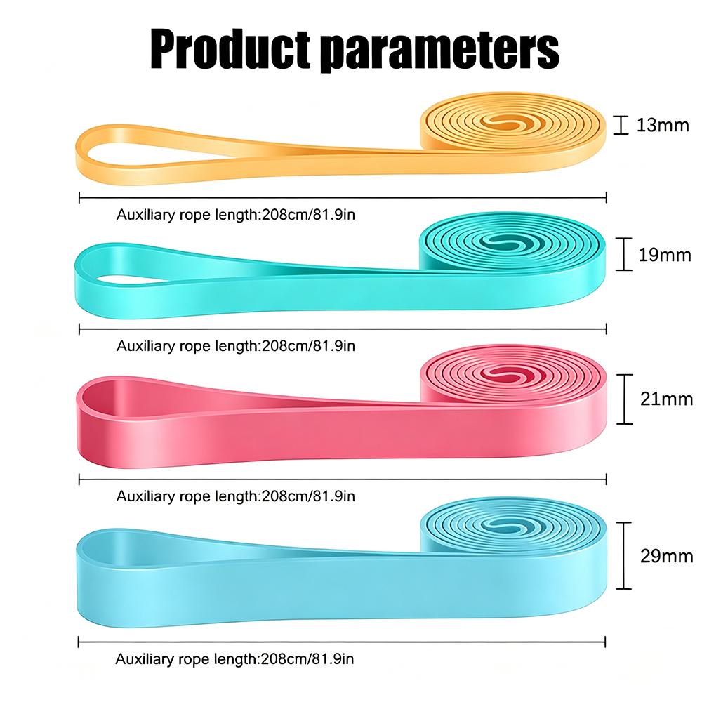 4 Levels TPE Resistance Bands,Fitness Pull-up Bands Exercise Elastic Bands,Yoga Workout Bands,Home Gym Fitness,TPE Pull Rope 3