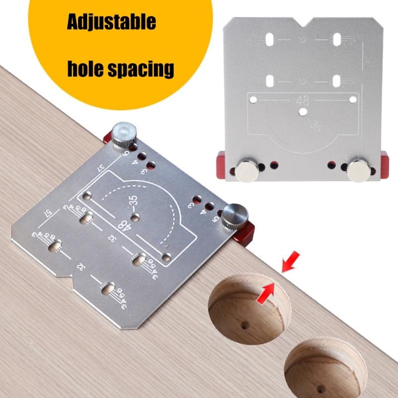 Woodworking Concealed Hinge Jig Kits 35mm Hinge Hole Template Jig Woodworking Drilling Locator Hole Cutter Guide