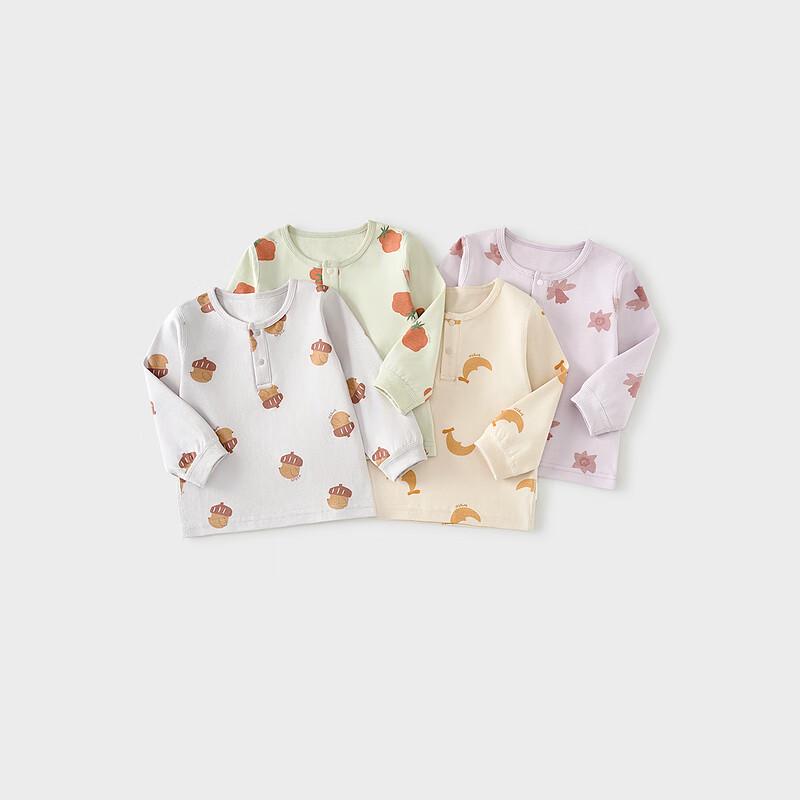 TONGTAI Unisex Pure Cotton Long-Sleeve Baby Top 80cm