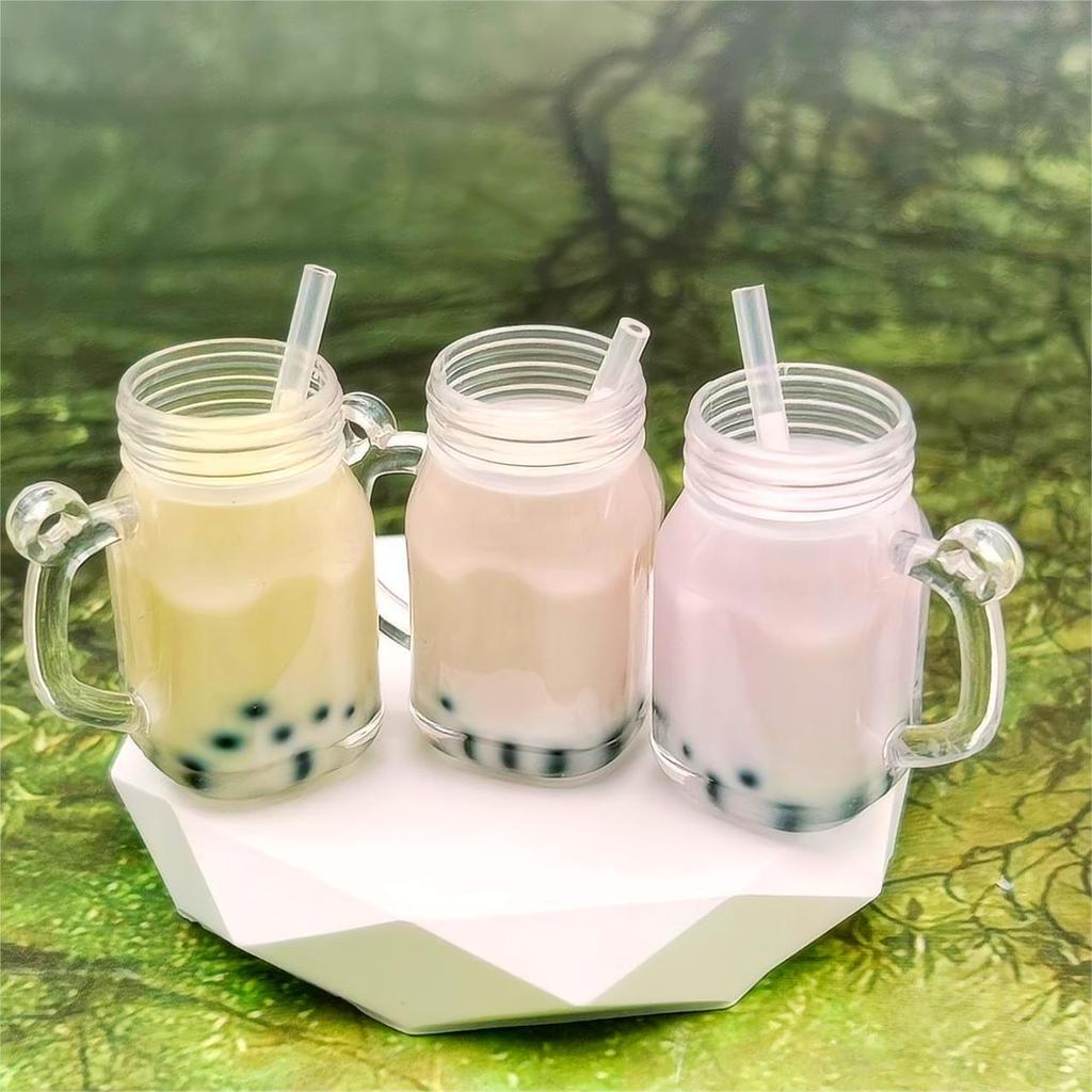 DIY Einmachglas Milchtee Macaron Schlüsselanhänger & Federmäppchen Anhänger