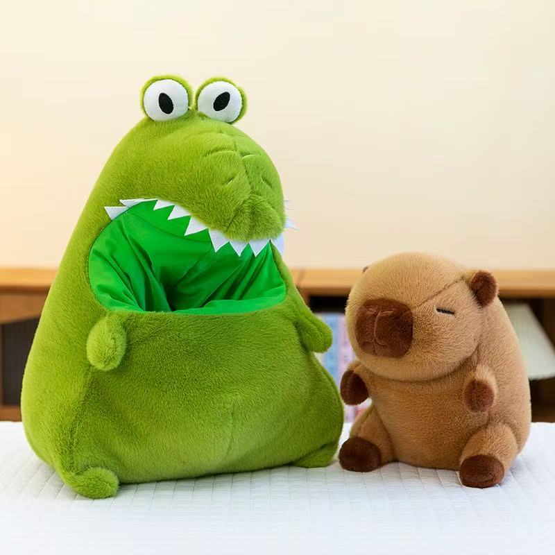 New Crocodile Capibala Plush Toy Simulation Capybara Anime Fluffty Toy Cute Animals Stuffed Pillow Doll Kids Birthday Gifts Toy