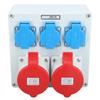 Electrical Socket Box 3Pcs 16A 250V EU Outlet 2Pcs 32A  Pin CEE Outlet IP44 Waterproof Receptacle B