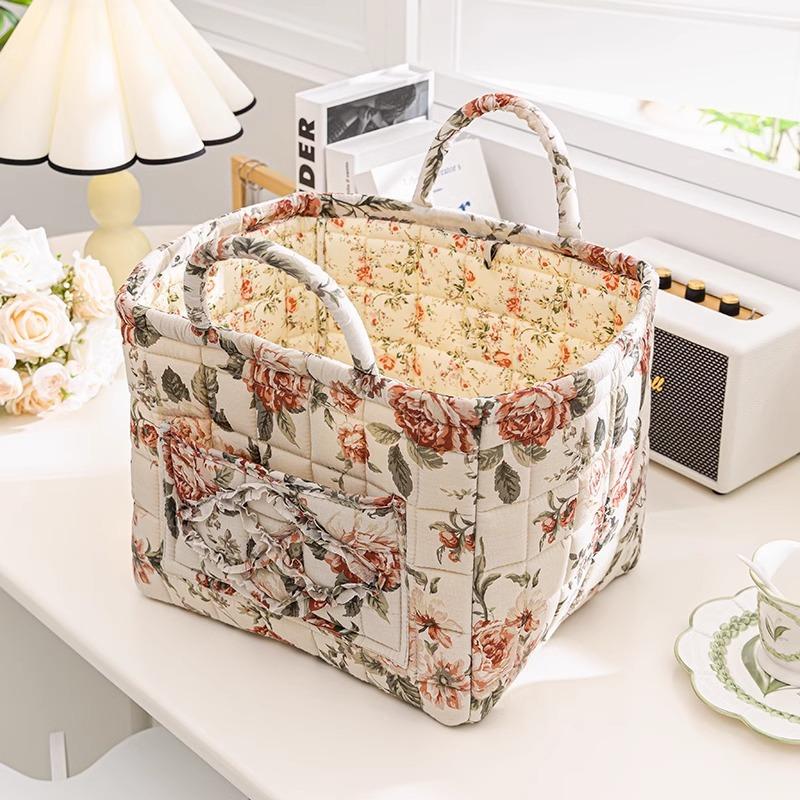 Korean-Style Country Home Fabric Storage Basket, Portable Underwear And Sundries Organizing Box, Storage Basket