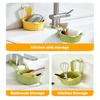Space Efficient Sink Mounted Drying Rack ABS Plastic Easy Installation Hanging Organizers Vegetable Strainer Basket