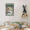 Rustic Retro Metal Tin Sign Lady And Jack Russell Dog And She Live Happily Ever After Vintage Garden Decorative Plaque Farmhouse