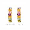 Versatile Colorful Zirconia Earrings - Elegant & Unique Fashion Studs