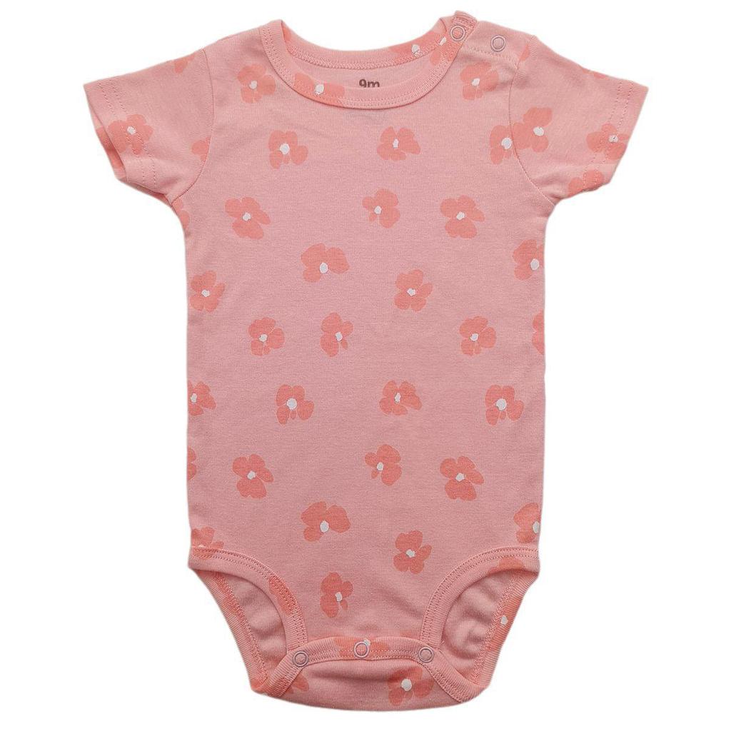 Baby Shoulder Snap Ribbed Cotton Bodysuit - Short Sleeve One-Piece Romper for Boys & Toddlers