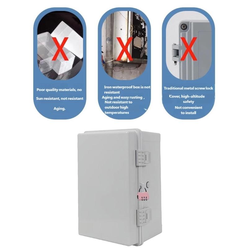 Outdoor Waterproofed Electrical Box with Lock for Child Safety and Weather Protecting in Garden Patios