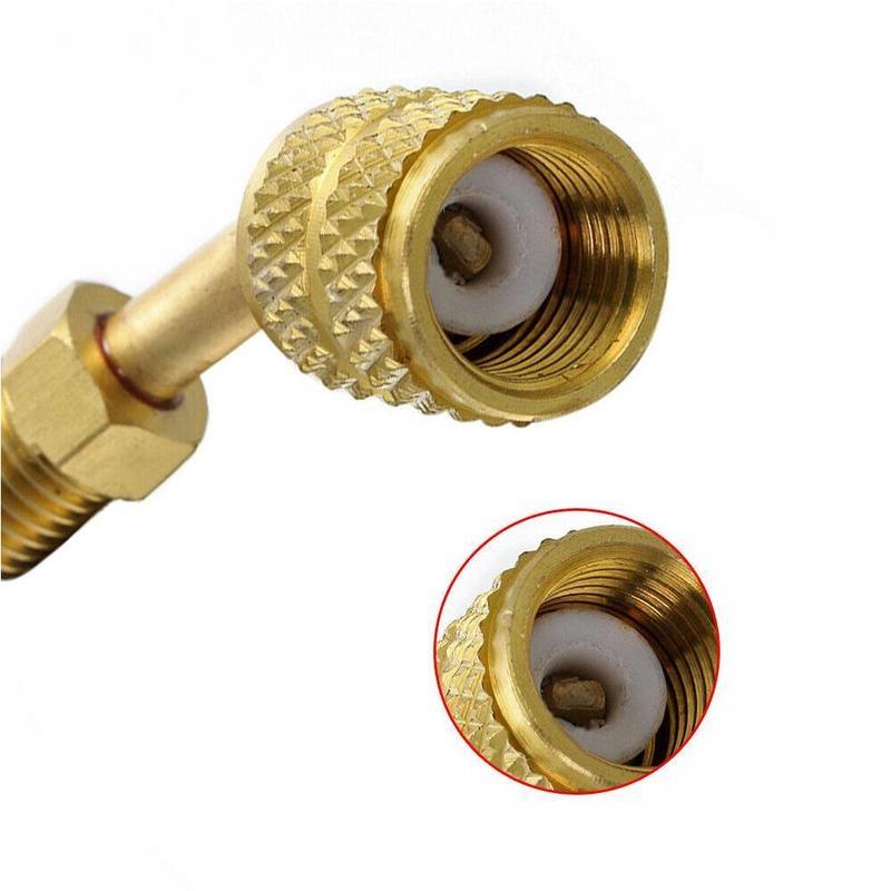 For R410A Air Conditioning Adapter Car Air Conditioning Quick Coupler Connector Safety Valve Adapter Charging Hose Valves