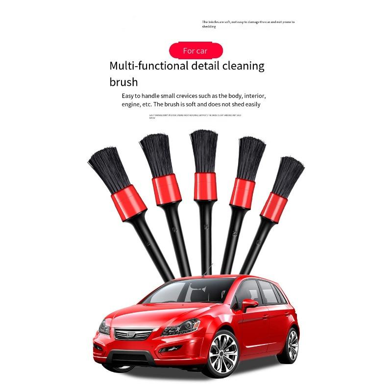 5Pcs Car Detail Brush, Car Wash Maintenance Gap Brush Car Air Conditioner Trend Brush Multi-functional Cleaning Brush