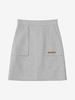 Luvm Classic Wool Skirt_Melange Gray