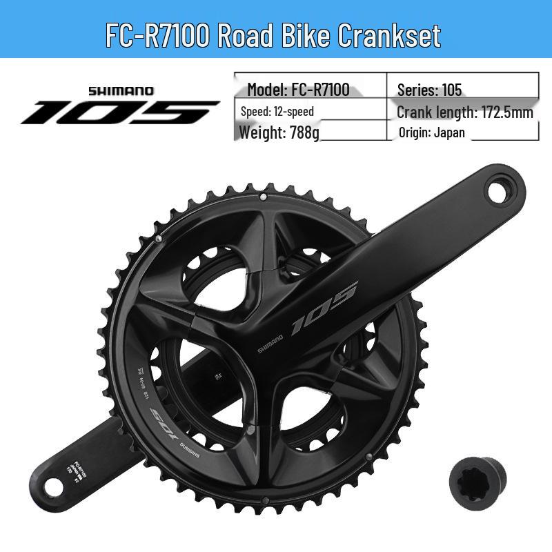 Shimano 105 R7100/R8100 2x12 Speed Electronic Road Bike Crankset
