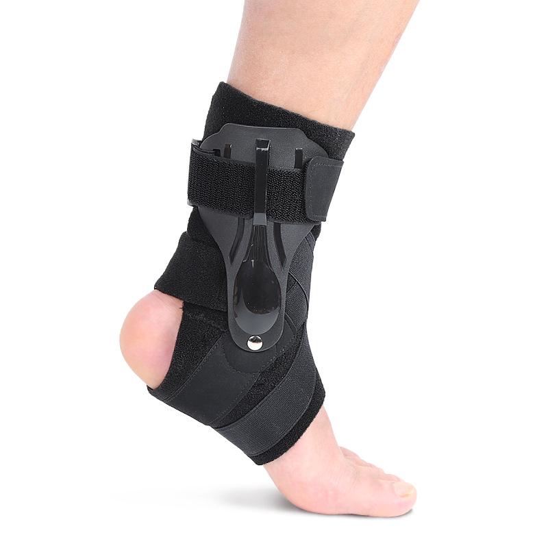 Unisex Sports Compression Ankle Brace with Double Support Straps for Outdoor Fitness and Basketball