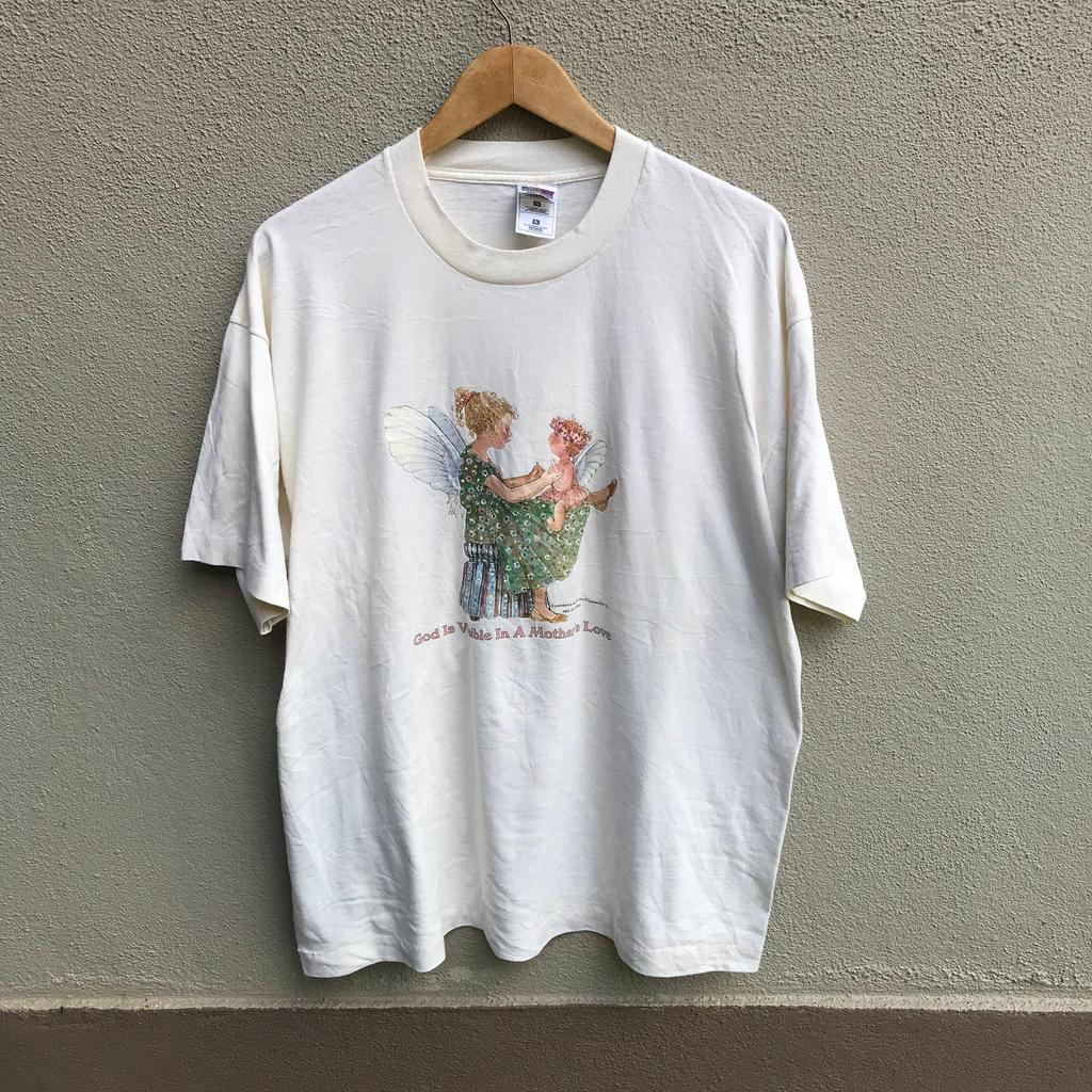 Vintage 90s MOTHERS LOVE god art tee / vintage art / photo tee / graphic art / Extra Large