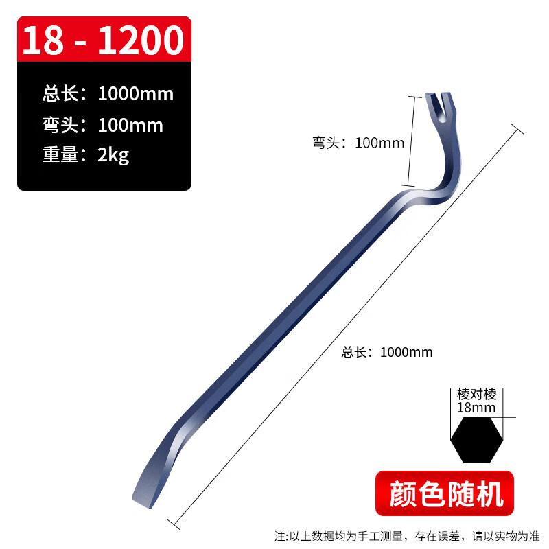 Industrial Grade Hexagonal Pry Bar & Nail Puller