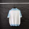 European Style Knit Patchwork Polo - Unisex Design Top