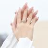 Exquisite Bud Zircon Flower Ring  Stamp High Quality Micro Setting High Carbon Diamond Ring Party Birthday Jewelry Gift