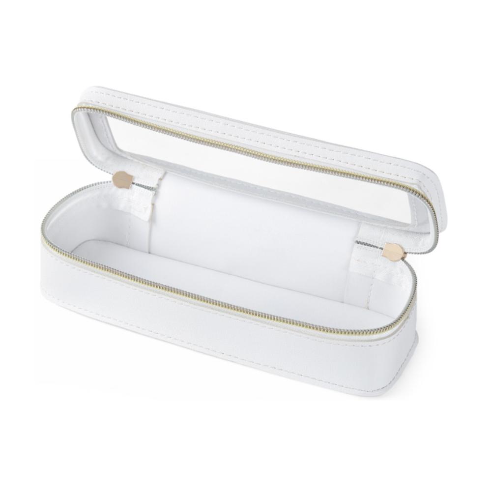 Damska PU Torba na Pędzle do Makijażu Etui na Pędzle do Makijażu Przezroczysta Przenośna Kosmetyczka Podwójny Zamek Błyskawiczny Torba Podróżna do Prania Torba Podróżna na Przybory Toaletowe
