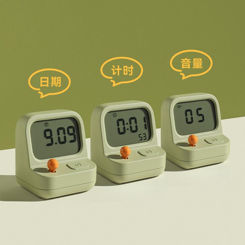 Einfacher Stil, Spielkonsolen-Aussehen, Cartoon-Kinderwecker, einfacher Timer, Küchen-Countdown, praktischer Mini-Alarm