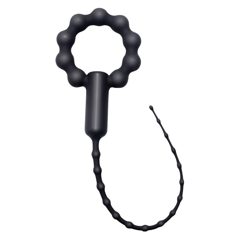 Silicone Vibrating Urethral Sound for Intense Stimulation, Electric Prostate Massager Toy, Soft & Flexible Beaded Design