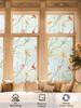 Stained Frosted Glass Window Film - Static Cling UV Blocking Thermal Insulation Privacy Cover for Bathroom Front Door Glass