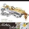 Hawaiian Jewelry Pair Bracelet Unisex Surgical Stainless Steel Plate Stainless Silver Yellow Gold Scroll Accessory [Aloha lokahi]