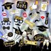 25pcs Class of 2025 Graduation Photography Props Dress Up Costume Mask  For Graduation Season Party