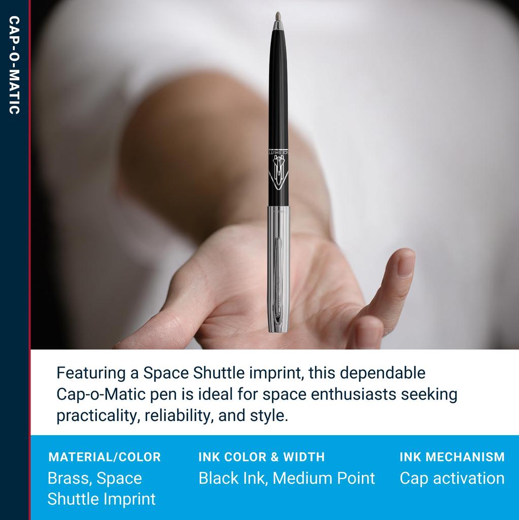 Fisher CAP ACTION Space Shuttle Ballpoint Pen 1010062 S-294