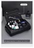 Men's PU Leather Handheld Cosmetic Bag: High-Capacity Waterproof Toiletry Travel Case
