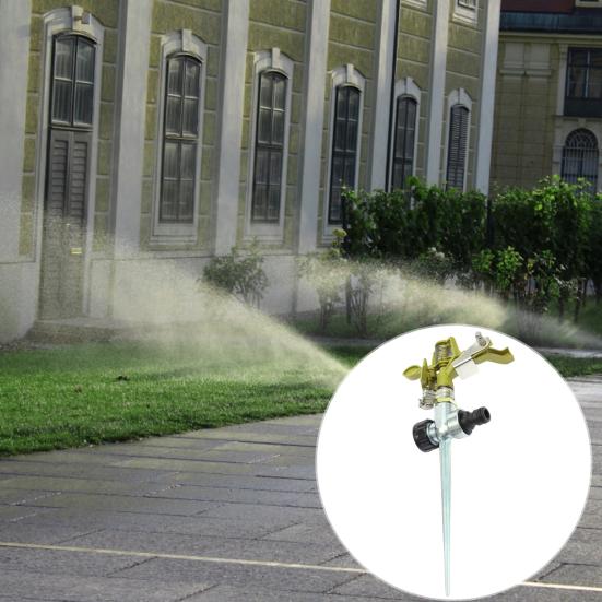Sprayer Nozzle with Pin Direction Adjustment 360 Degrees Rotating Far Distance Large Area Sturdy Rocker Nozzle Garden Supply