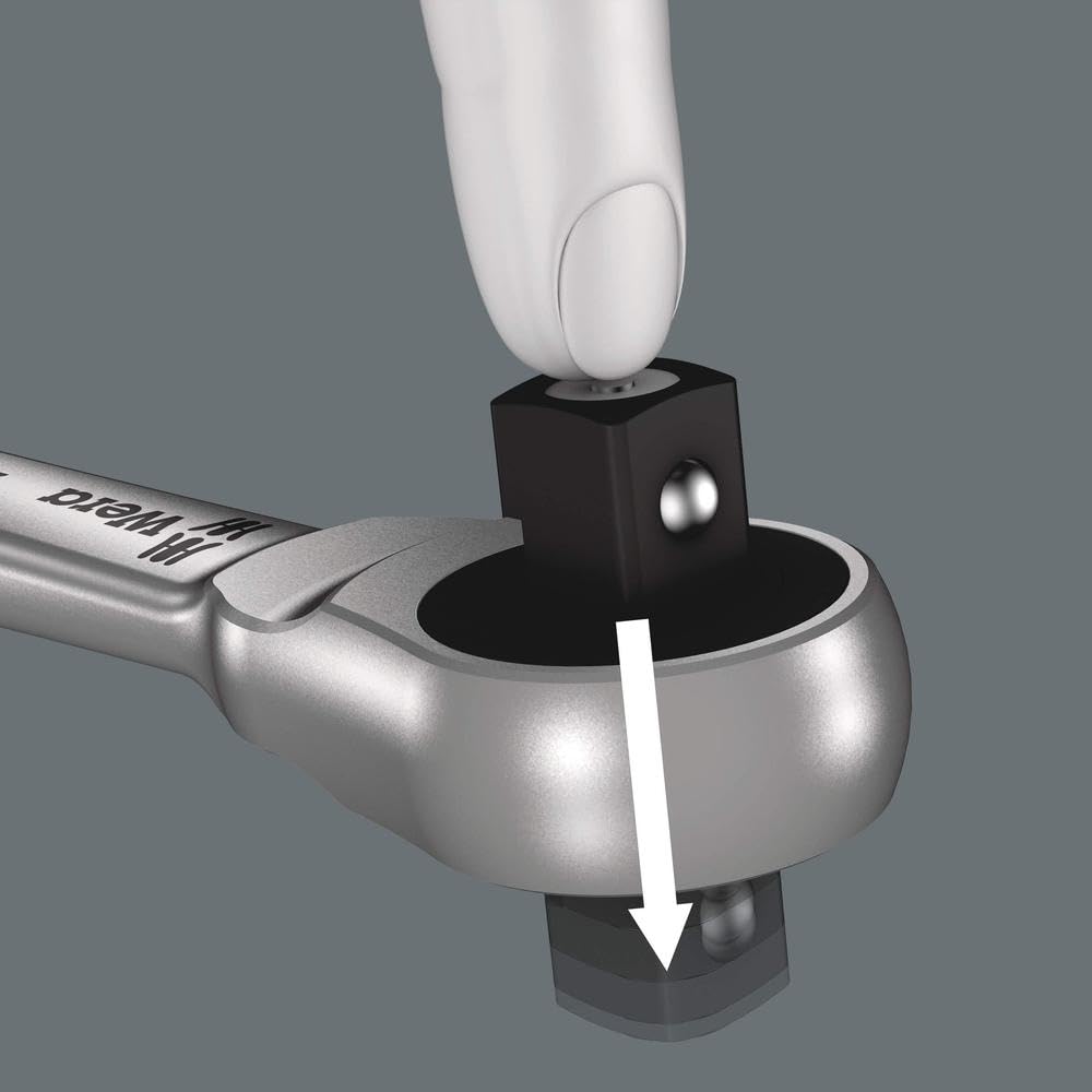 Wera 05004020001 Zyklop Metal Ratchet Set 8100 SA 28 Pieces Imported from 10, Push-Button Switch, 1/4" Drive, [Officially Japan]