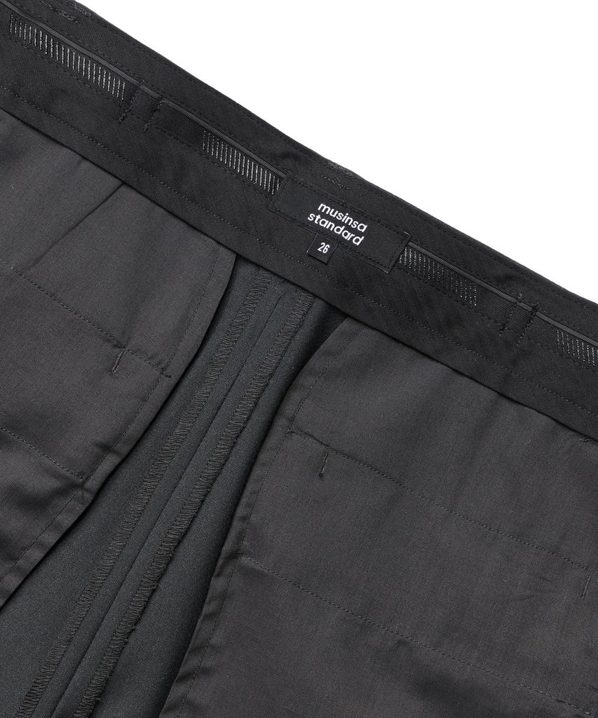 MUSINSA STANDARD WOMAN Women'S Lightweight Straight Hidden Banding Slacks [Gray]