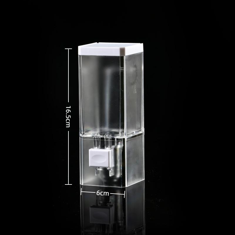 Wall Mounted Punch Free Soap Dispenser Transparent Waterproof Liquid Holder for Household Toilet Bathroom