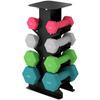 Hex Dumbbells Set with Dumbbell Rack, Hand Weights for Home Gym Strength Training, 2 X 1kg, 2 X 2kg, 2 X 3kg, 2 X 4kg