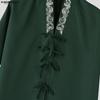 INCERUN Übergroße Herren Reverskragen 3/4 Ärmel Print Retro Knoten Lässig Locker Strickjacke Hemden Oberteile