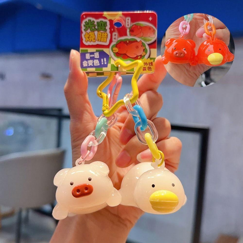 Roast Pig Car Key Pendant Uv Sensitivity Bag Hanging Decoration Backpack