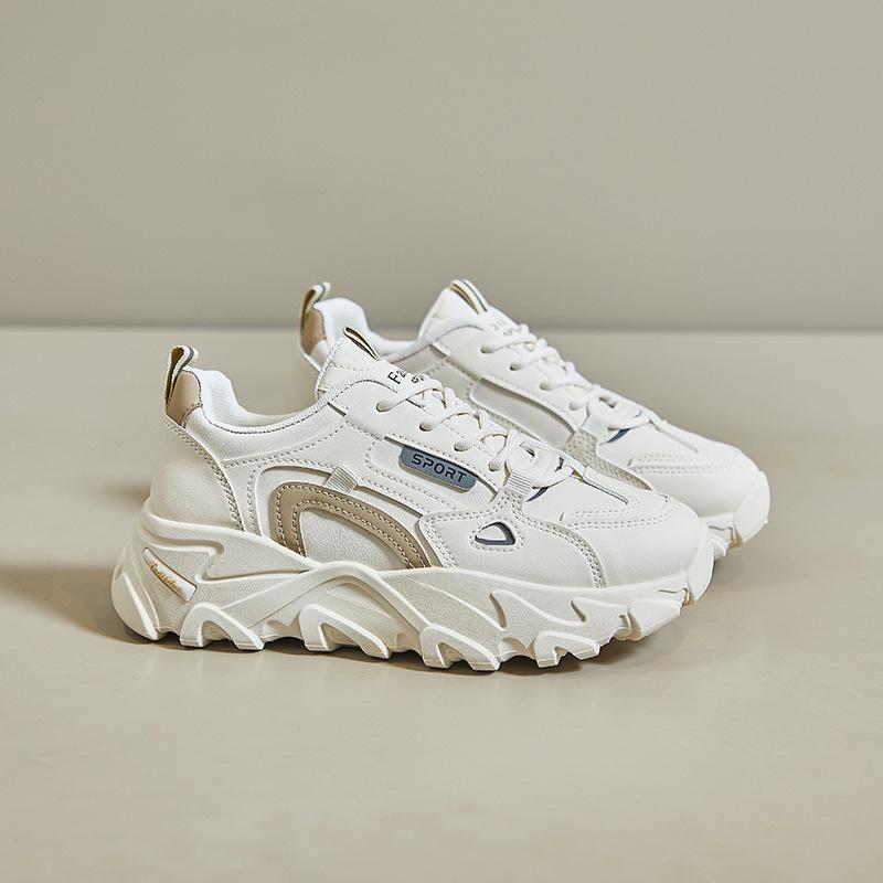 Spring New Korean Version Ins Dad Shoes Female Students Platform Sports Heightening Running Casual Shoes TT7829