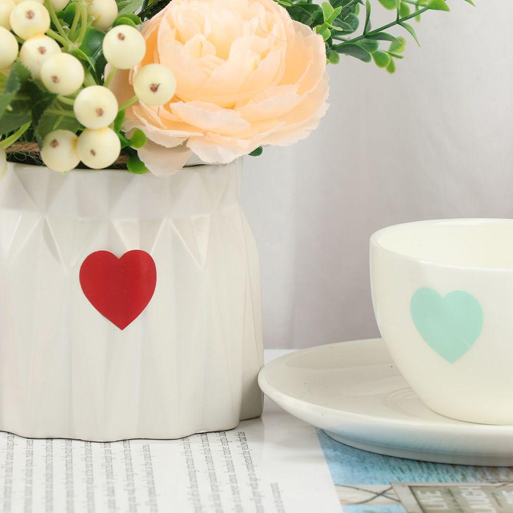 500 Pcs Package Label Home Decor Gift Packaging Scrapbooking Love Heart Shaped Sticker Seal Labels