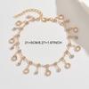 European and American fashion sexy fringed rhinestone anklet, trendy personality simple beach vacation foot accessories, female