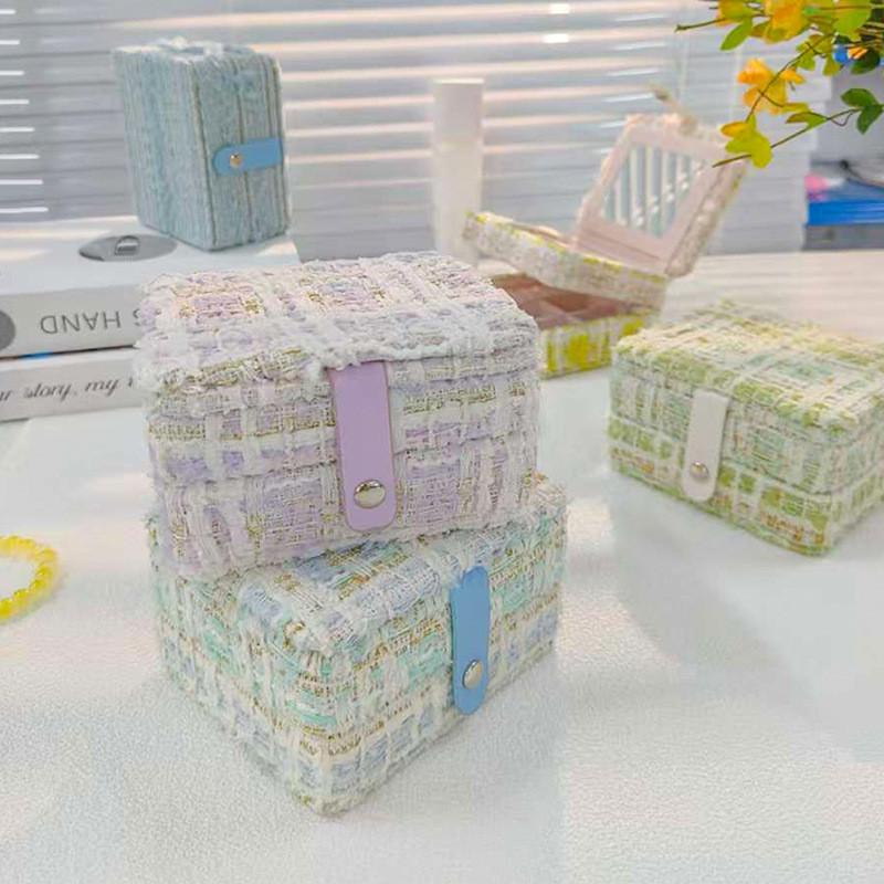 Jewelry Organizer Storage Box With Floral Pattern For Home And Travel