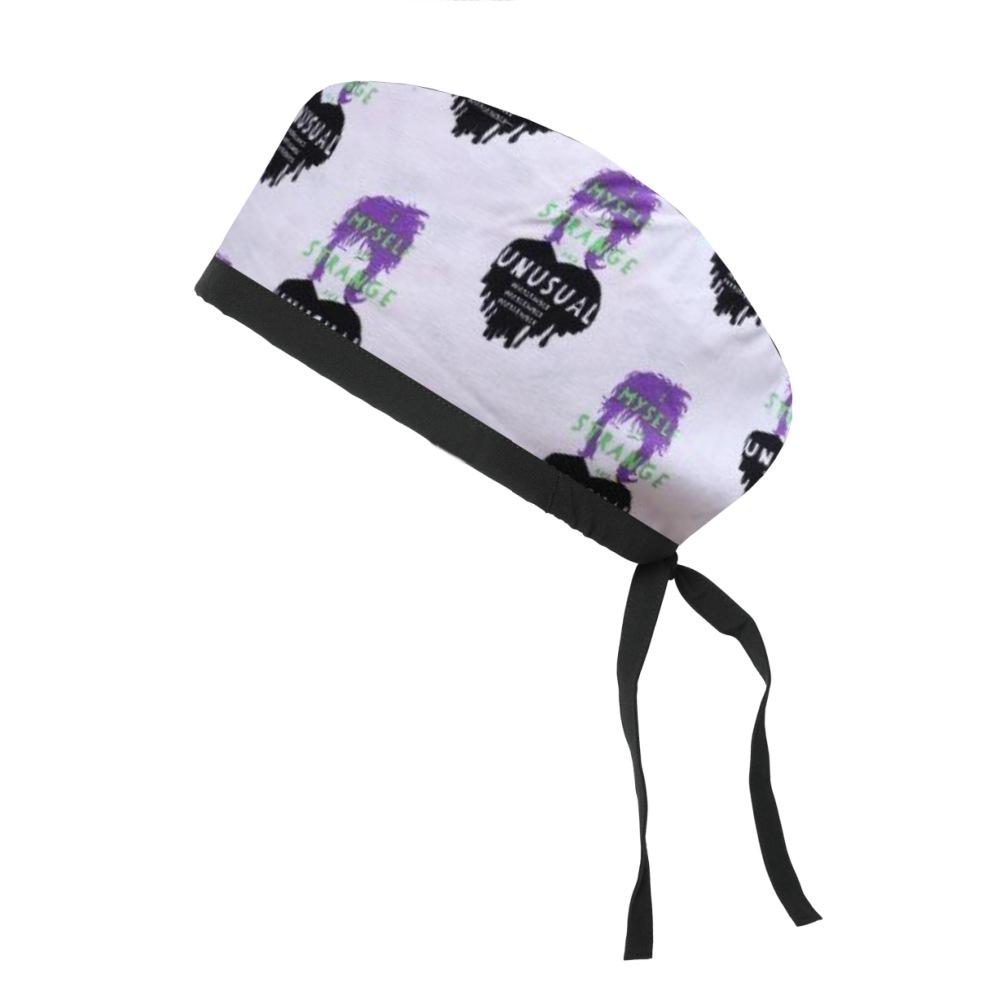 Adjustable Cotton Surgical Cap with Cartoon Print for Women and Men